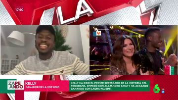 Kelly, ganador de 'La Voz', da el bombazo en Zapeando: "Confieso que no iba a ir con Laura Pausini sino con Antonio Orozco"