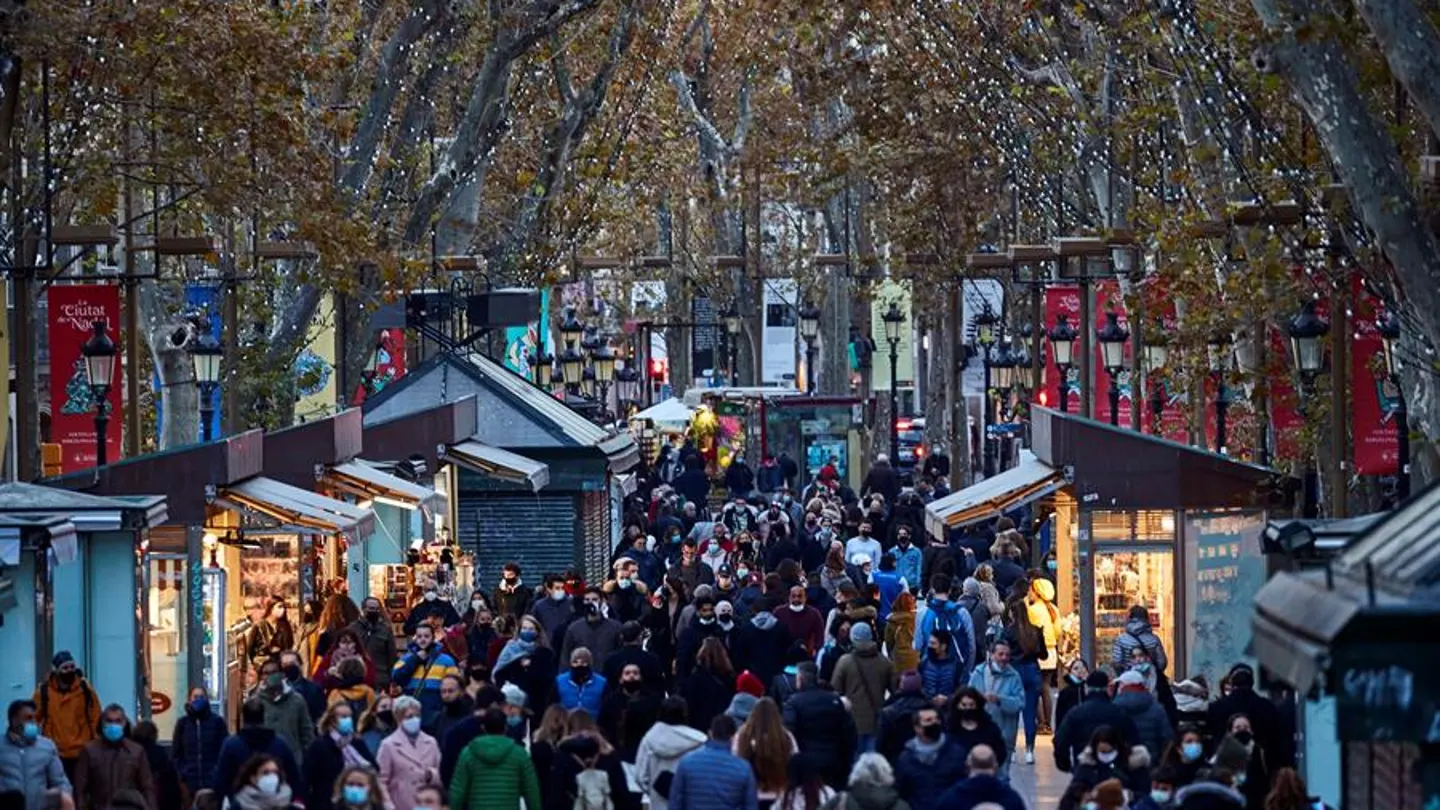 Mercado en Las Ramblas de Barcelona Mercado en Las Ramblas de Barcelona