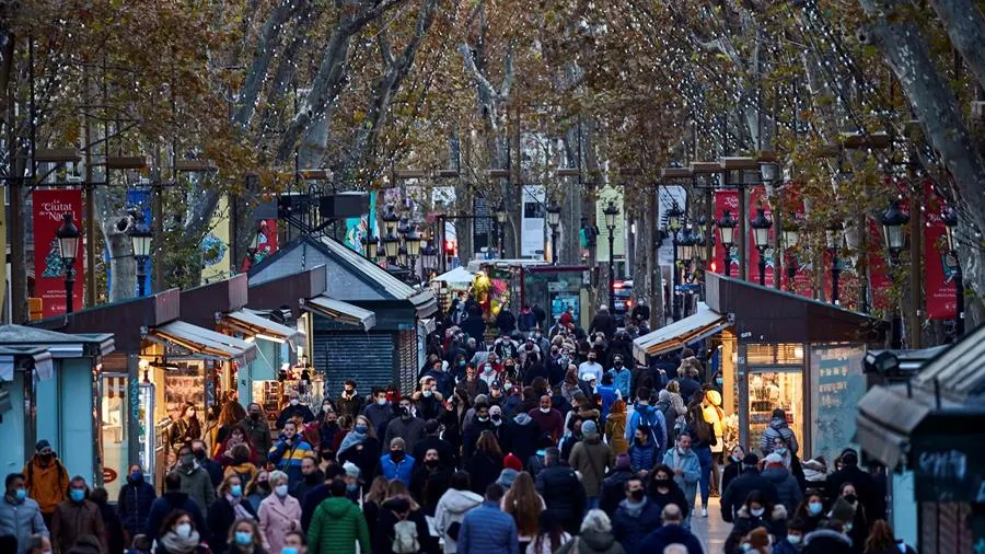 Mercado en Las Ramblas de Barcelona