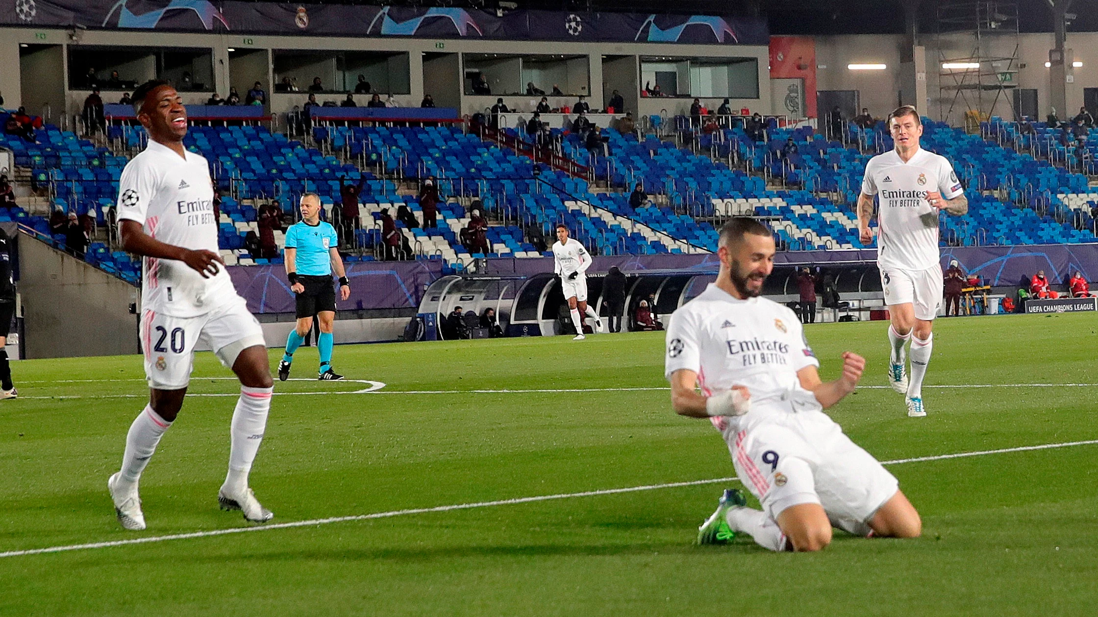 Celebración de Karim Benzema