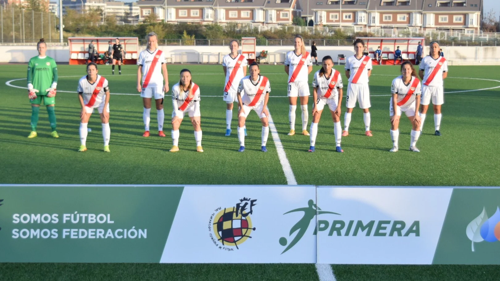 El Rayo Vallecano Femenino en el partido ante el Betis