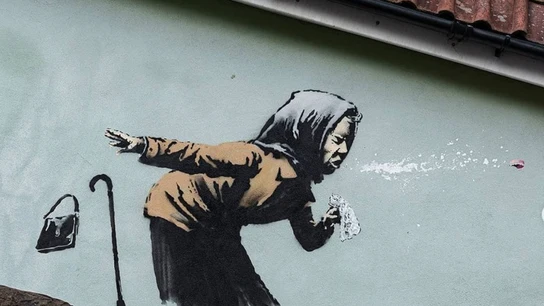 La última pintura del artista, una mujer anciana estornudando. La última pintura del artista, una mujer anciana estornudando.