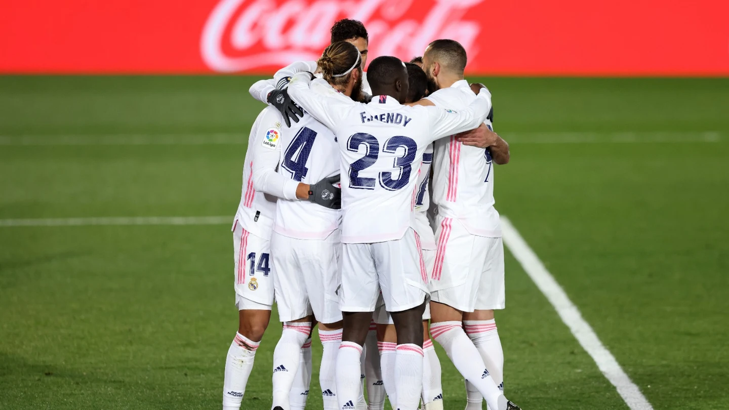 El Real Madrid celebra un gol El Real Madrid celebra un gol