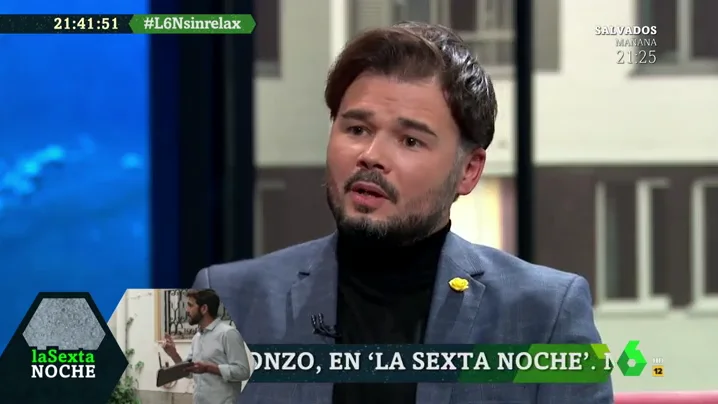 Gabriel Rufián en laSexta Noche