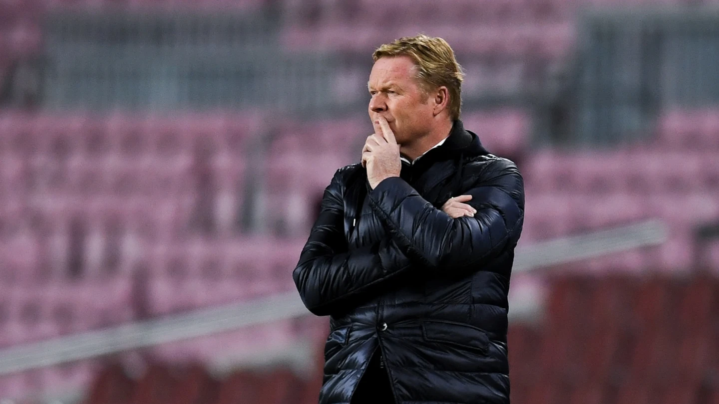 Koeman, pensativo Koeman, pensativo