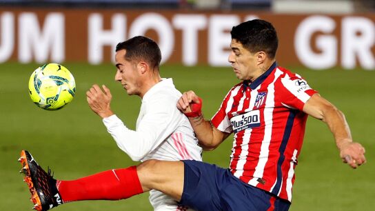 Lucas V&aacute;zquez, ante Luis Su&aacute;rez