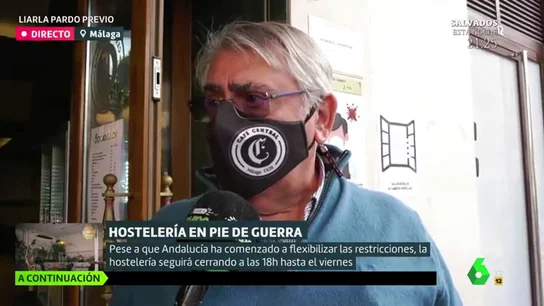 Indignación por las nuevas restricciones en la hostelería en Andalucía: "Se va a llevar premio nobel a la tontería" Indignación por las nuevas restricciones en la hostelería en Andalucía: "Se va a llevar premio nobel a la tontería"