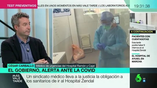 El doctor Carballo alerta sobre la crecida de la pandemia: "Vamos a tener un 11-M diario de aquí al 31 de diciembre, y me he quedado corto" El doctor Carballo alerta sobre la crecida de la pandemia: "Vamos a tener un 11-M diario de aquí al 31 de diciembre, y me he quedado corto"