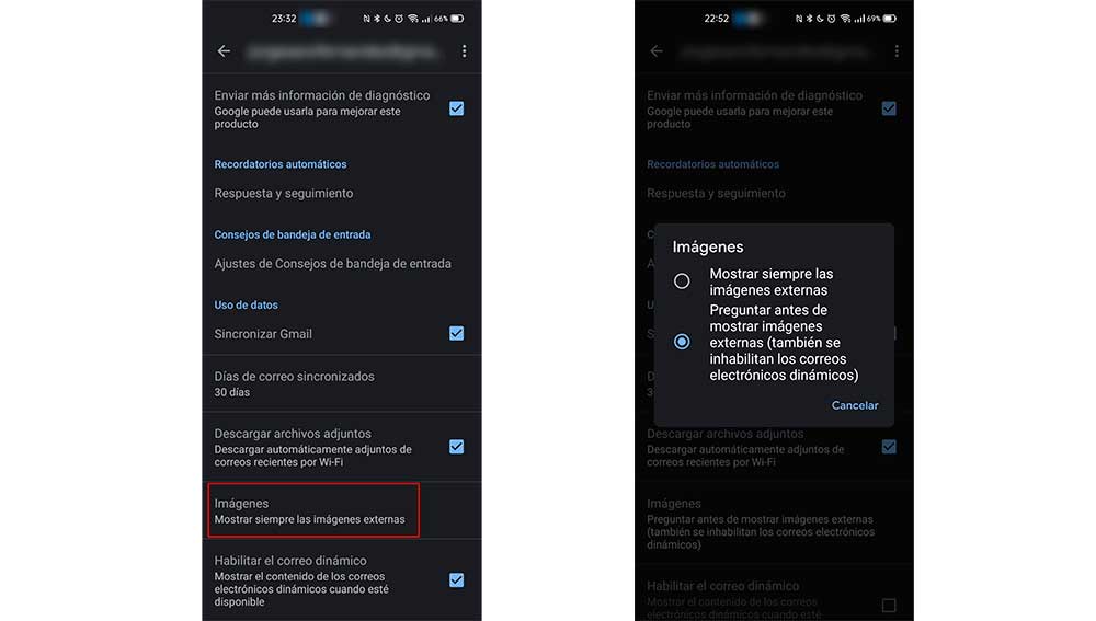 Limitando la descarga de imágenes