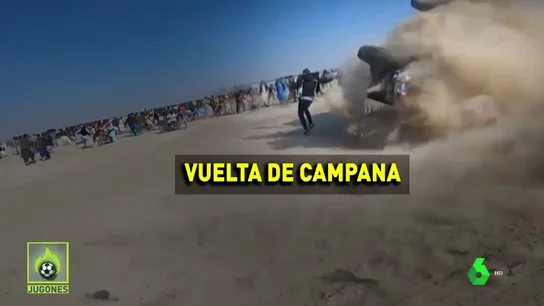 Se rozó la tragedia en el rally de Pakistán: un hombre, a punto de ser atropellado Se rozó la tragedia en el rally de Pakistán: un hombre, a punto de ser atropellado