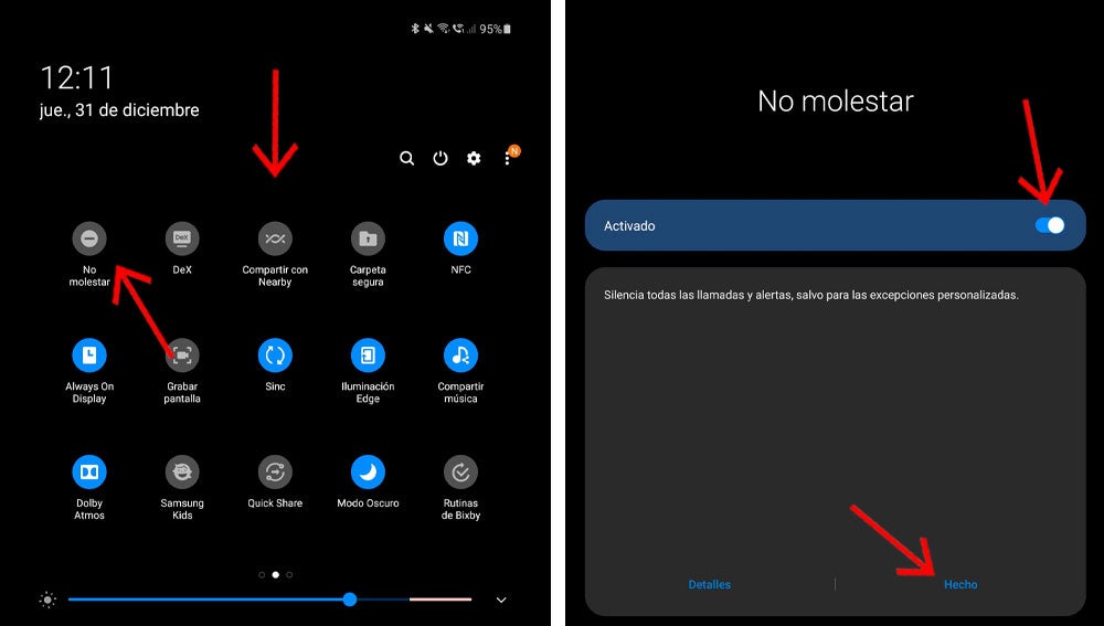 Silenciar notificaciones en Android.