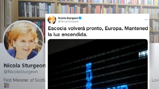 Imagen de un tuit de la primera ministra de Escocia Imagen de un tuit de la primera ministra de Escocia