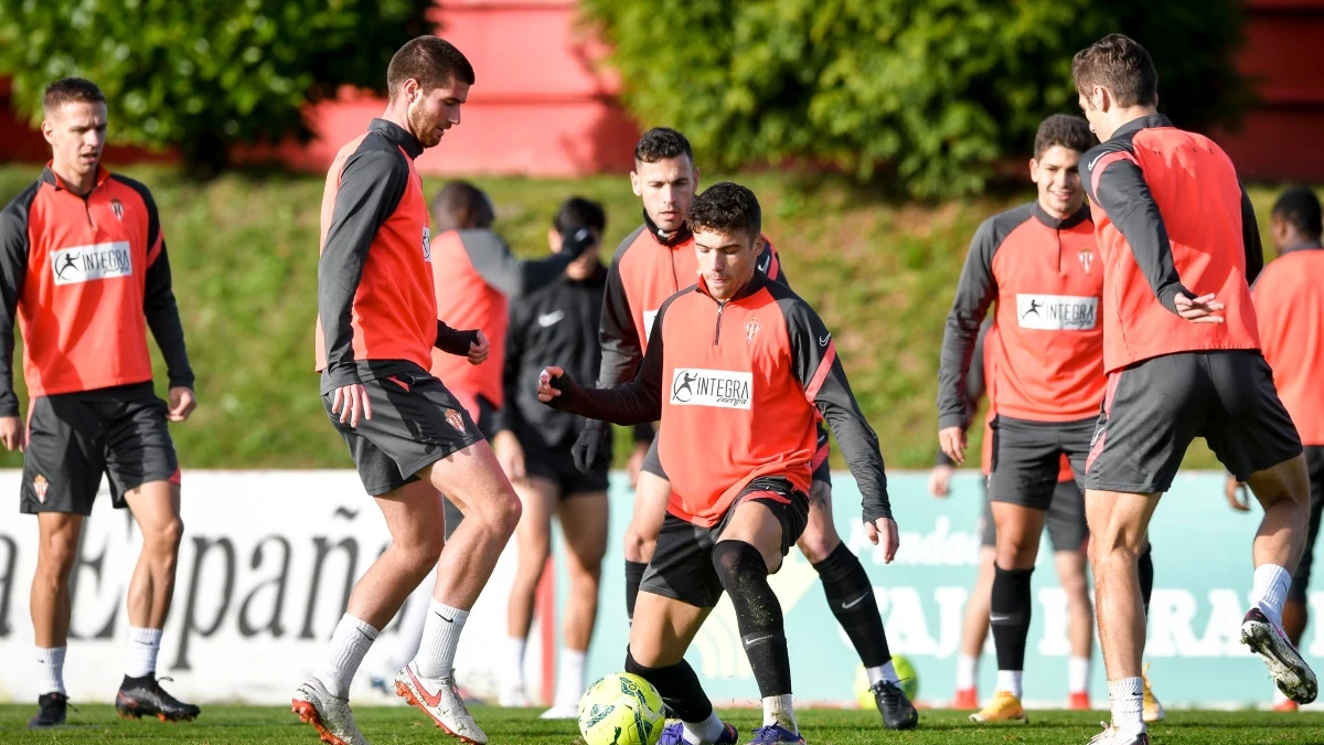 Entrenamiento del Sporting de Gijón