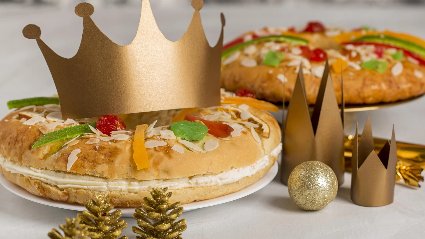 Imagen de archivo de un roscón de Reyes Imagen de archivo de un roscón de Reyes