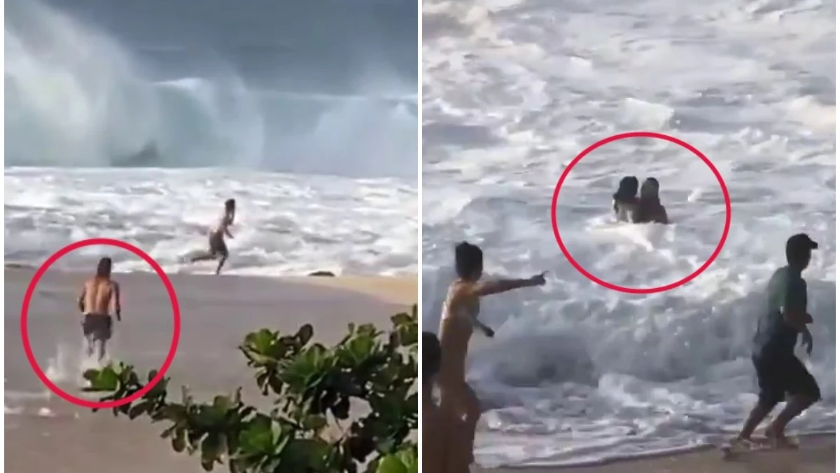 Un surfista salva la vida a una mujer