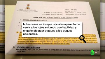 Documento difundido por el jefe de Estudios de la Estación Naval de Ferrol destituido