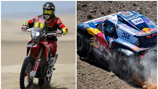 Joan Barreda y Carlos Sainz en el Dakar Joan Barreda y Carlos Sainz en el Dakar