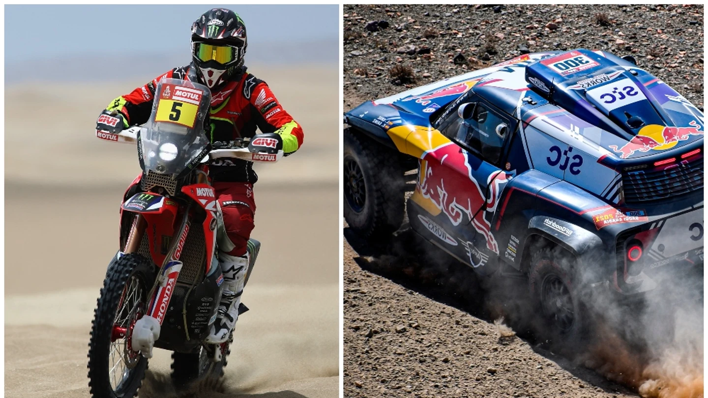 Joan Barreda y Carlos Sainz en el Dakar Joan Barreda y Carlos Sainz en el Dakar