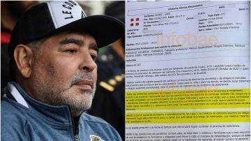 Sale a la luz la historia clínica de Maradona