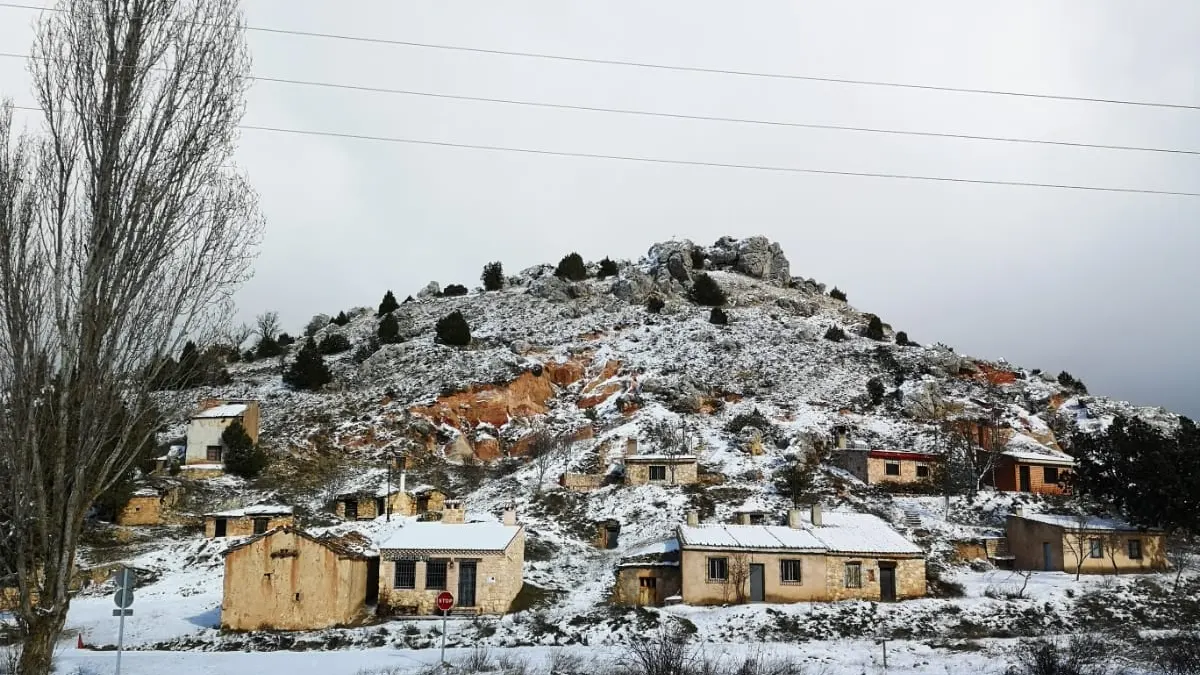 Imagen de la nevada en Villaverde de Montejo, Segovia