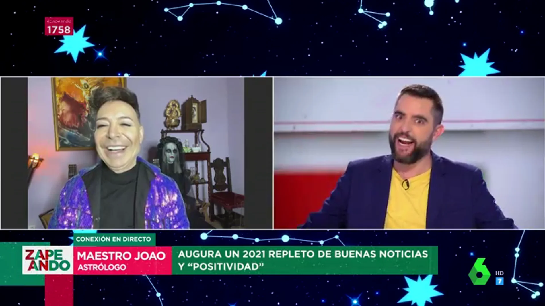 La reacción de Dani Mateo cuando el Maestro Joao el predice un embarazo en 2021: ¿se convertirá en papá?