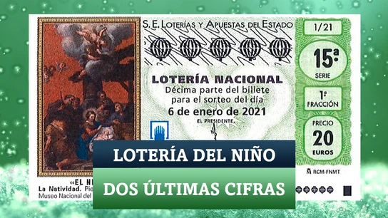 Dos últimas cifras de la Lotería del Niño 2021 Dos últimas cifras de la Lotería del Niño 2021