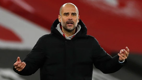 Guardiola, contrariado Guardiola, contrariado