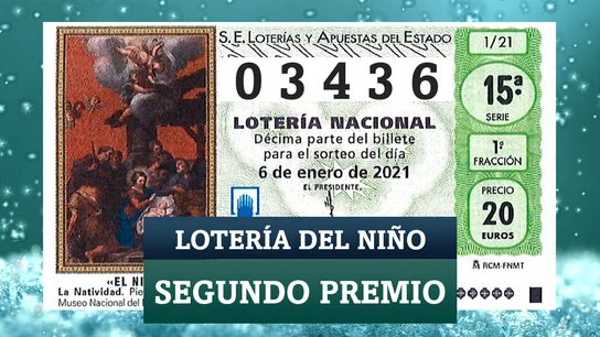 Segundo premio de Lotería del Niño Segundo premio de Lotería del Niño