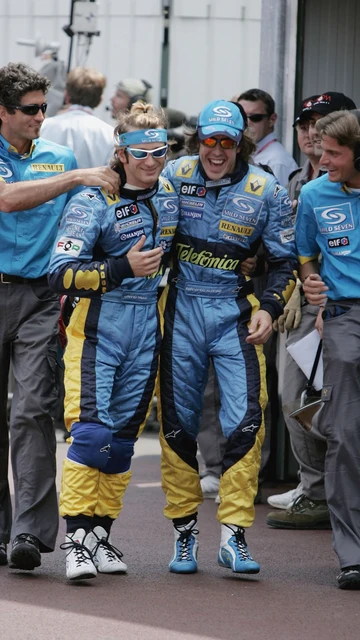 Fernando Alonso y Jarno Trulli, compañero en Renault