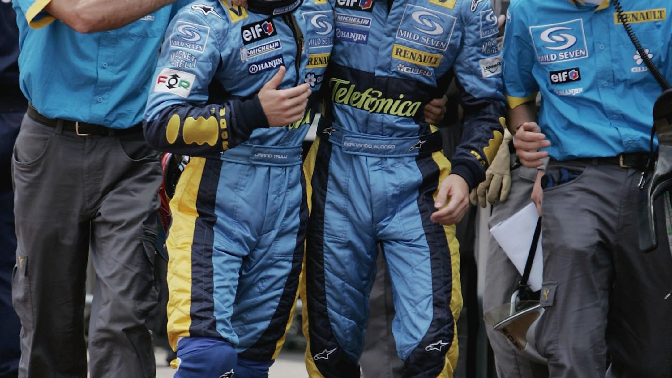 Fernando Alonso y Jarno Trulli, compañero en Renault