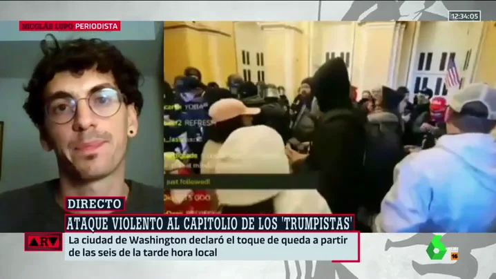 Habla un periodista que vivió el asalto al Capitolio: "Rompieron los cordones policiales porque el despliegue era insuficiente"