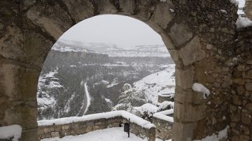 Cuenca cubierta por la nieve que deja el temporal Filomena