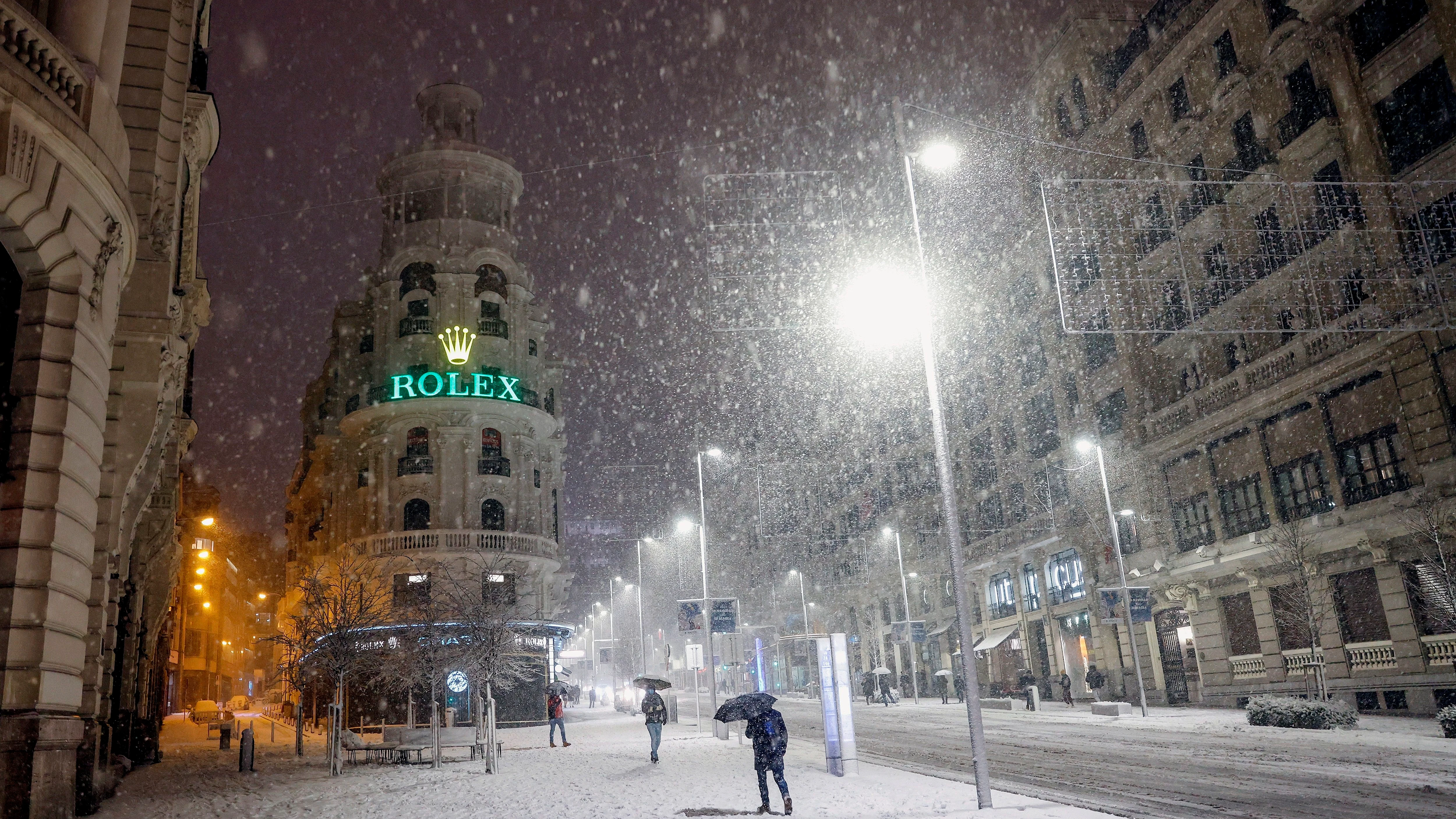 Madrid, colapsada por la nieve de la borrasca Filomena