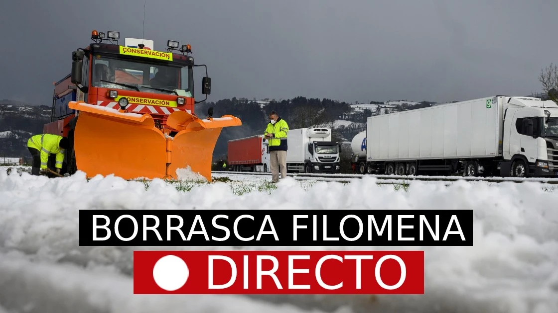 La última hora de la borrasca Filomena, en directo