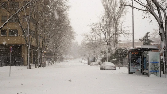 Imagen de la nevada en Madrid Imagen de la nevada en Madrid