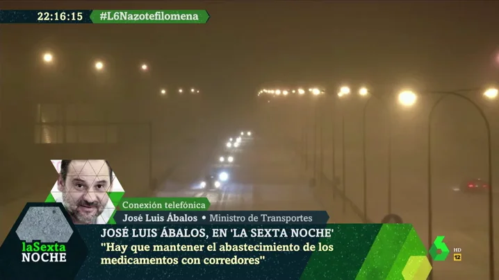 Ábalos: "El temporal ha sido tremendo, hay 20.000 kilómetros de carreteras afectadas"