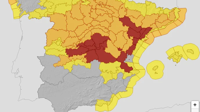 La previsión de la AEMET para hoy sábado 9 de enero