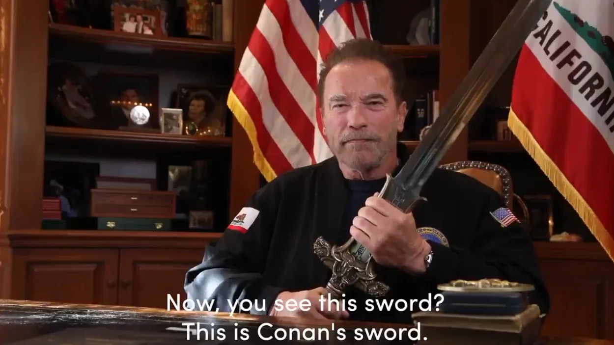 Schwarzenegger empuña la espada de Conan