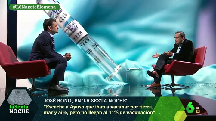 Bono critica que Madrid sea la comunidad que menos vacuna: "Que los sanitarios están de puente no cuela" Bono critica que Madrid sea la comunidad que menos vacuna: "Que los sanitarios están de puente no cuela"