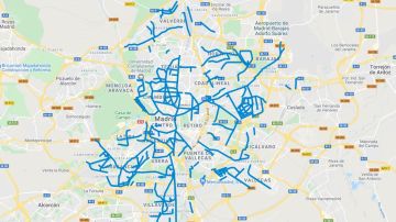 Mapa de las calles de Madrid donde ya ha sido retirada la nieve