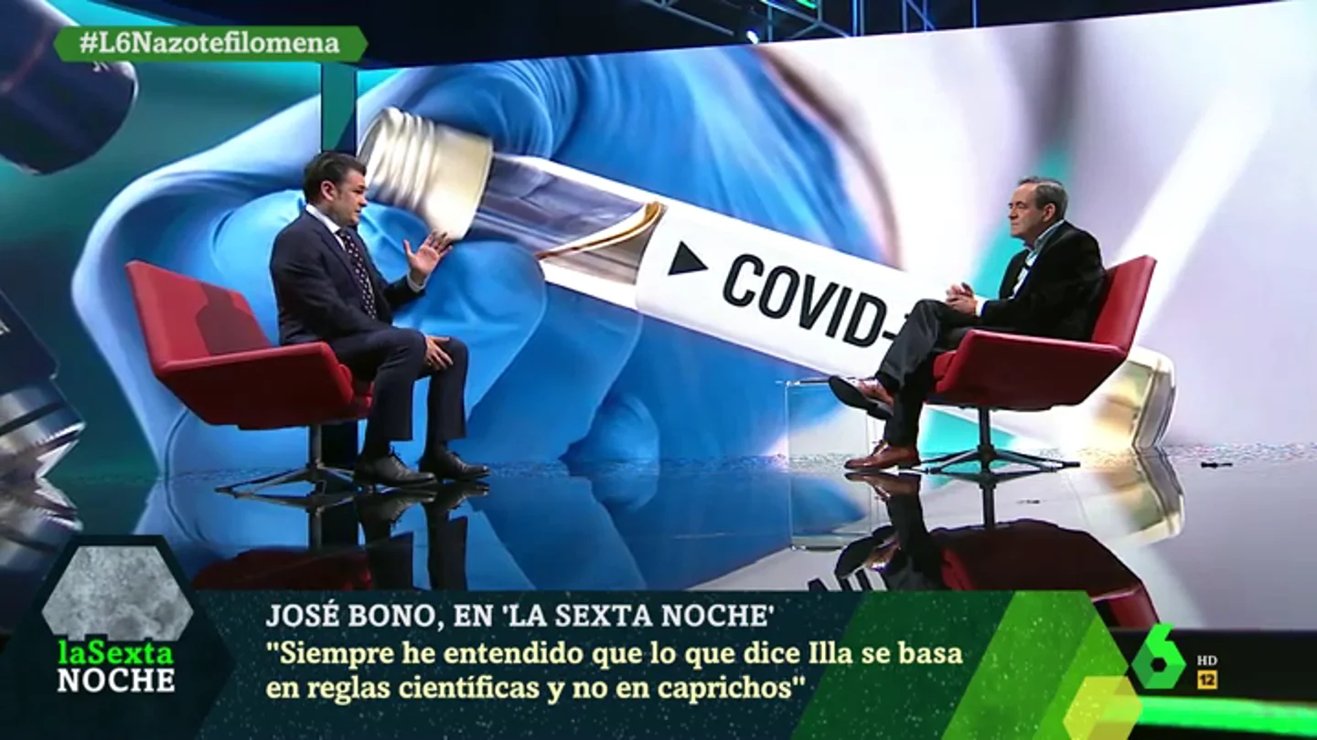 Bono celebra que Illa sea candidato a la Generalitat: "En Cataluña tienen dos virus: el COVID y el separatismo" Bono celebra que Illa sea candidato a la Generalitat: "En Cataluña tienen dos virus: el COVID y el separatismo"