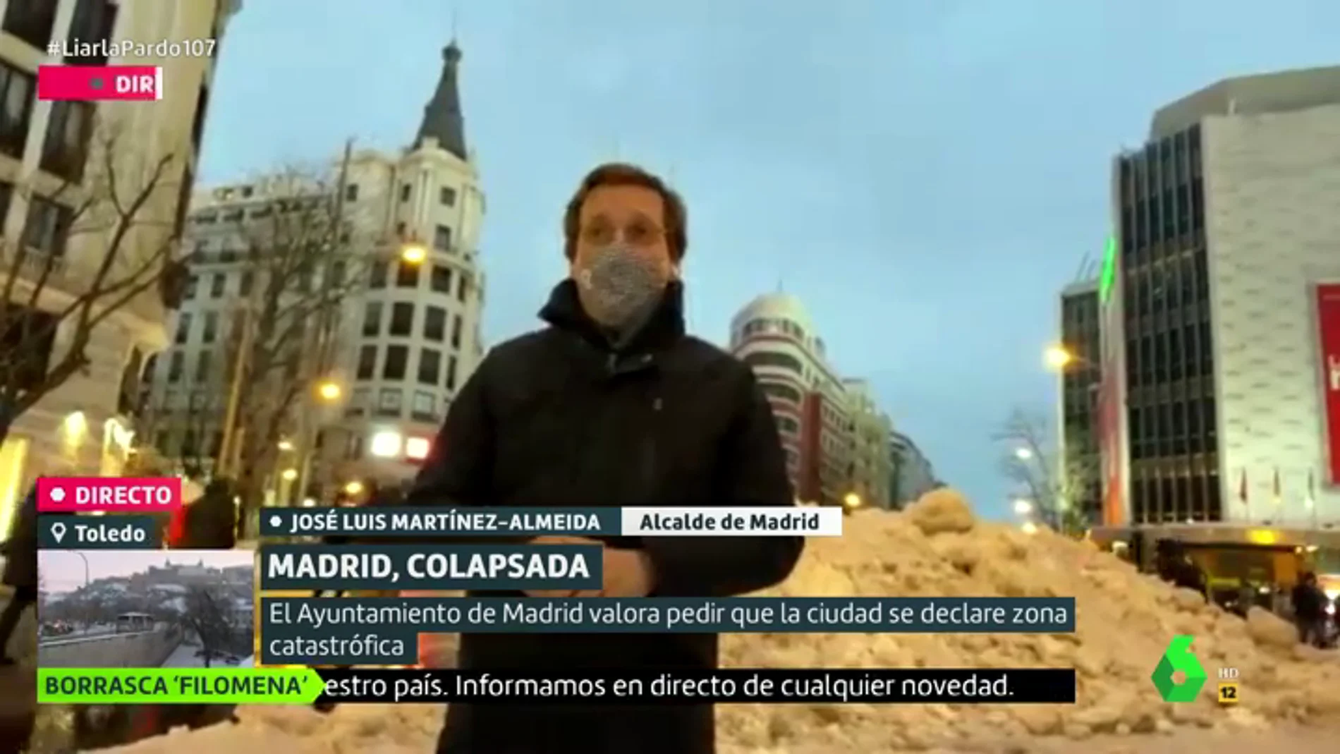 Almeida alerta de que Madrid tardará en recuperar la normalidad tras la borrasca: "Filomena ha tenido consecuencias devastadoras"