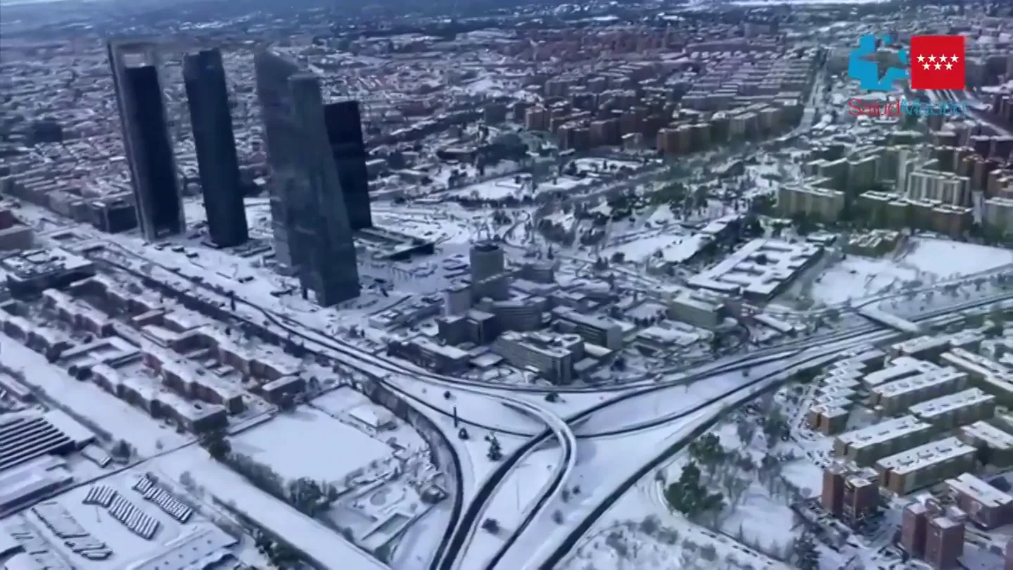 Las espectaculares imagenes aéreas de la nevada histórica de Madrid Las espectaculares imagenes aéreas de la nevada histórica de Madrid