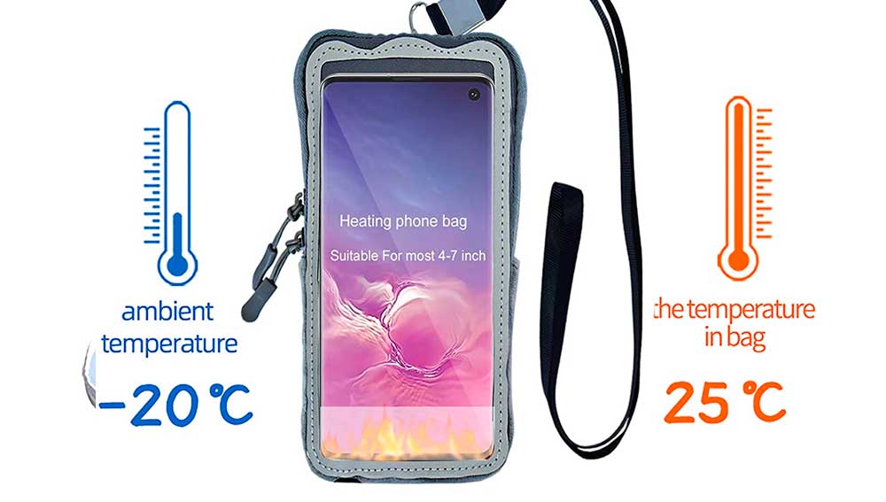 Funda para teléfono móvil con calefacción USB, bolsa cálida para  calefacción eléctrica para teléfono celular, soporte para teléfono celular  a prueba