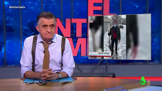 La reacción de Wyoming al ver los vídeos virales de Pablo Casado e Ignacio Aguado retirando nieve con palas La reacción de Wyoming al ver los vídeos virales de Pablo Casado e Ignacio Aguado retirando nieve con palas