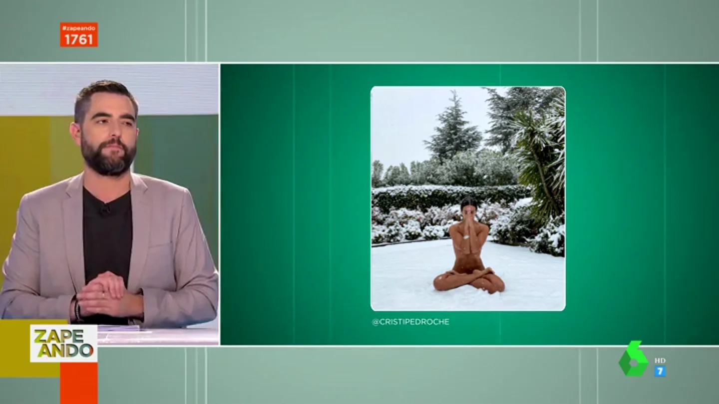 La reacción de Dani Mateo al ver el desnudo viral de Cristina Pedroche en la nieve La reacción de Dani Mateo al ver el desnudo viral de Cristina Pedroche en la nieve