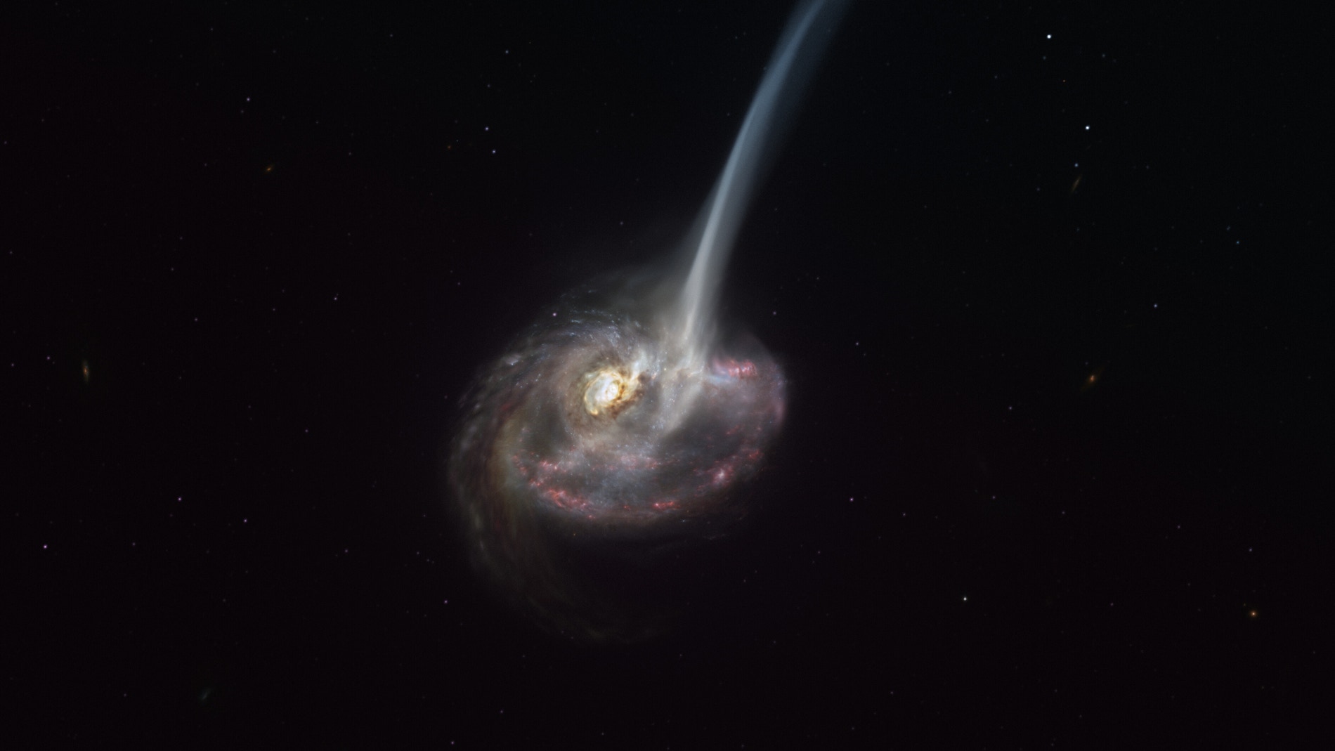 Muerte de una galaxia por una colosal eyeccion de gas
