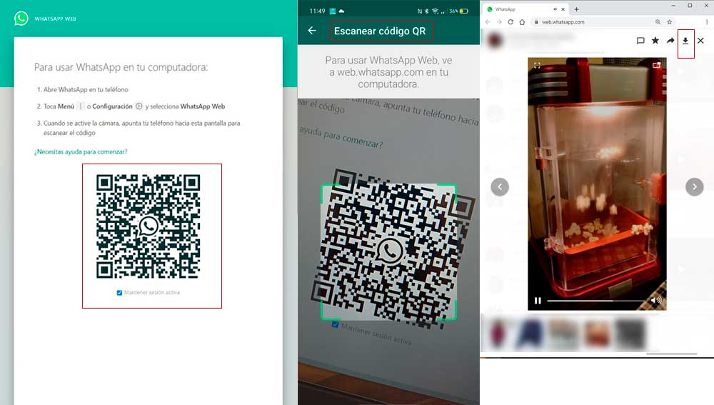 Descargando vídeos de WhatsApp