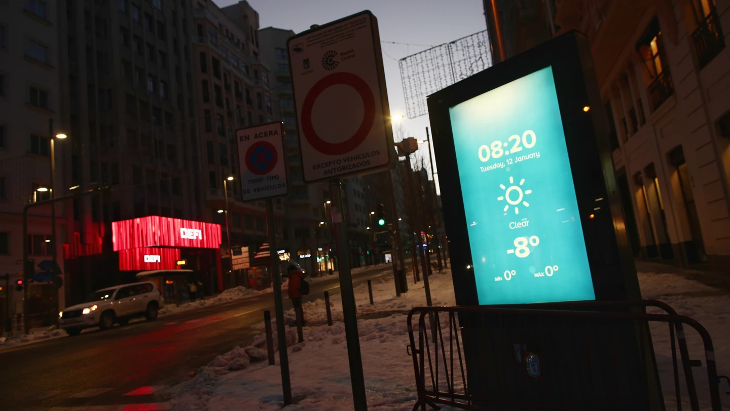 Noche de récord en el centro: hacía casi cuarenta años que no se registraban temperaturas tan frías Noche de frío temporal
