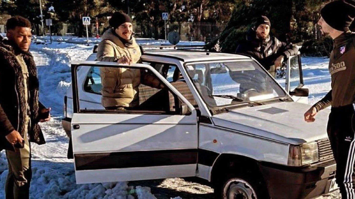 Un Fiat Panda, 'arma' de los jugadores del Atleti para vencer a FIlomena Un Fiat Panda, 'arma' de los jugadores del Atleti para vencer a FIlomena